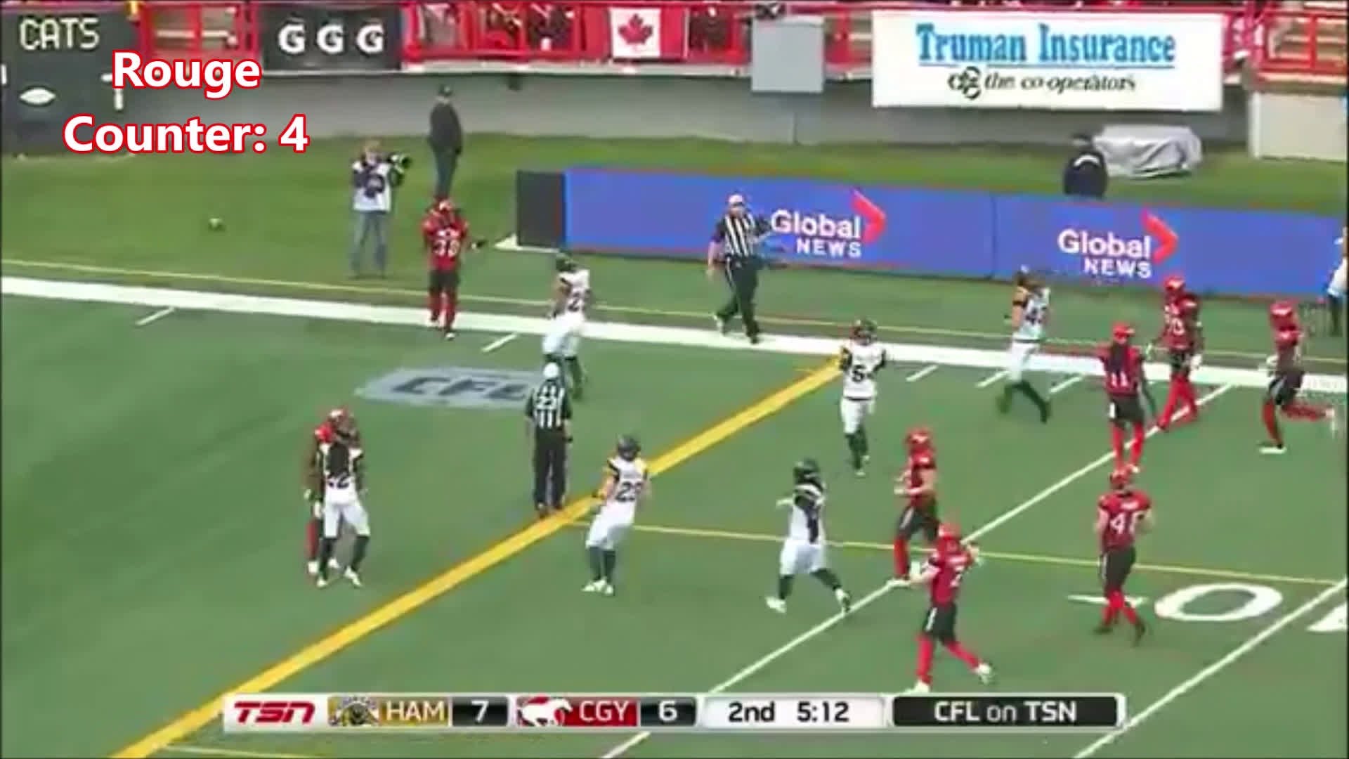 Canadian Football Game Between Plays